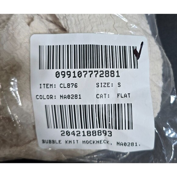 J.Crew Textured Bubble Knit Mockneck Sleeveless Top Women’s Cream Polyester S - Picture 11 of 11